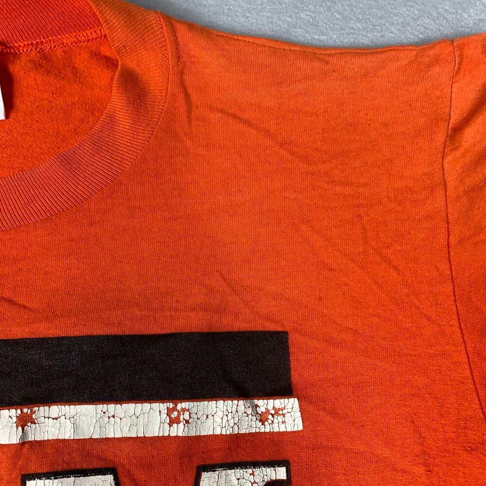 Vintage Auburn Montgomery Baseball Shirt Large Orange Tee Made in USA AUM - Picture 7 of 12